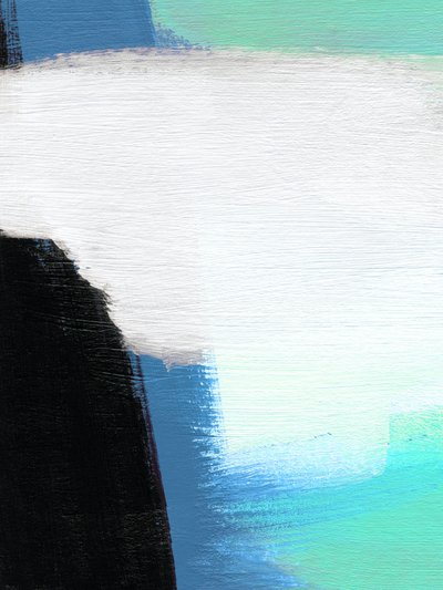 Abstrato moderno em azul e verde de Ejaaz Haniff