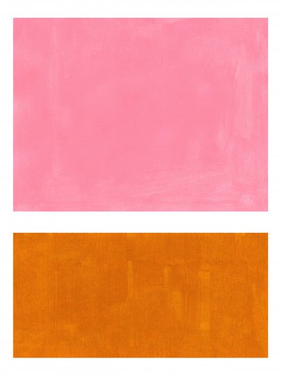 Blocos abstratos rosa e laranja de Ejaaz Haniff