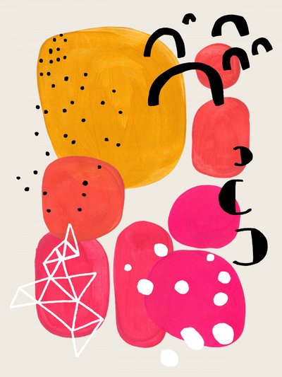 Formas orgânicas abstratas e vibrantes de Ejaaz Haniff
