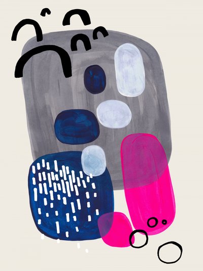 Formas pintadas com cores vivas de Ejaaz Haniff