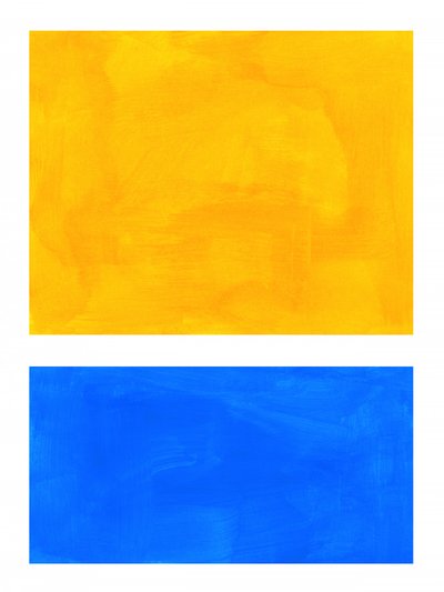 Amarelo Vibrante, Azul, Abstrato de Ejaaz Haniff