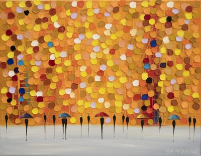 Guarda-chuvas da Cidade Abstrata de Ekaterina Ermilkina
