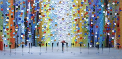 Chuva na Cidade Colorida de Ekaterina Ermilkina