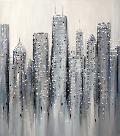 Paisagem urbana cintilante de Ekaterina Ermilkina
