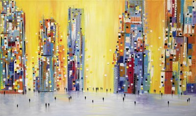 Cidade Abstrata e Vibrante de Ekaterina Ermilkina