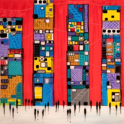 Pessoas da Cidade Vibrante de Ekaterina Ermilkina
