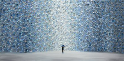 Caminhando sob a chuva azul de Ekaterina Ermilkina