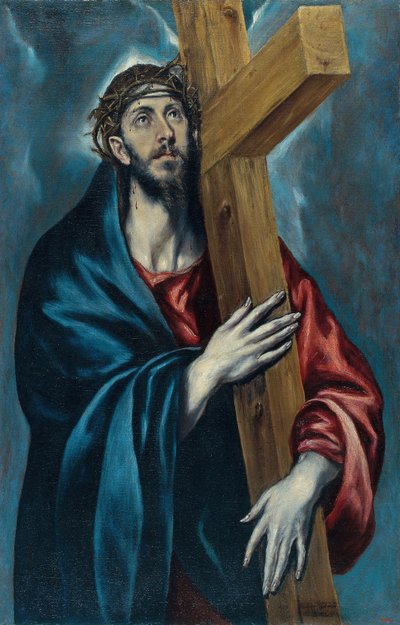 Cristo Carregando a Cruz - Pintura de Domenikos Theotokopoulos dit El Greco (1541-1614) - ca 1590 - Óleo sobre tela - 106,4x69 - Museu Nacional d