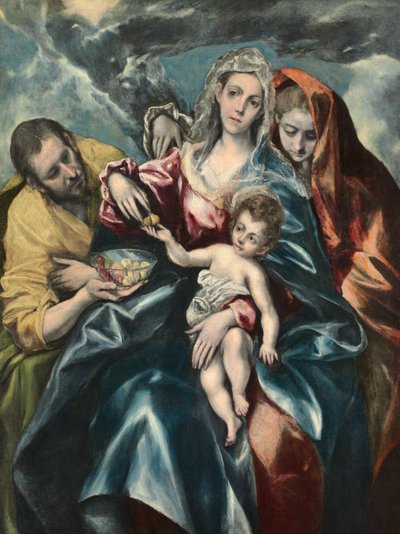 A Sagrada Família com Maria Madalena, c.1590-95 (óleo sobre tela) de El Greco