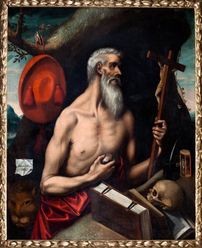 Museu Paroquial. Pintura. São Jerónimo (São Jerónimo). Óleo sobre tela. Atribuído à escola El Greco, de El (1541 1614) (follower of) Greco