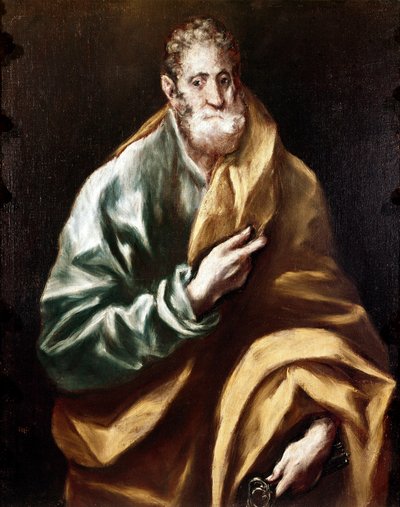 Apostolado da Catedral de Toledo: O Apotre São Pedro. Pintura de Domenikos Theotokopoulos dit El Greco (1540-1614) de El Greco