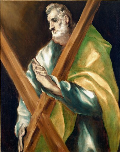 Apotre Saint Andre. Pintura por Domenikos Theotokopoulos dit El Greco (1540-1614) de El Greco