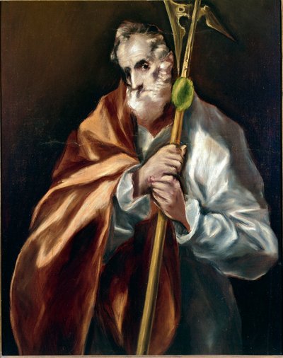 Apotre Saint Jude Thadee. Pintura por Domenikos Theotokopoulos dit El Greco (1540-1614) de El Greco
