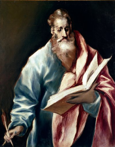 Apotre Saint Matthew. Pintura de Domenikos Theotokopoulos dit El Greco (1540-1614) de El Greco