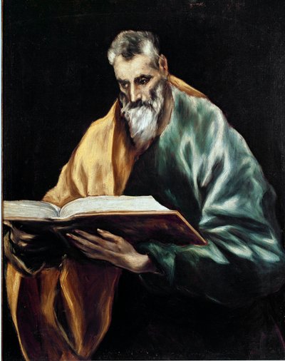 Apotre Saint Simon. Pintura por Domenikos Theotokopoulos dit El Greco (1540-1614) de El Greco