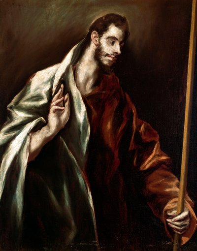 Apotre Saint Thomas. Pintura de Domenikos Theotokopoulos dit El Greco (1540-1614) de El Greco