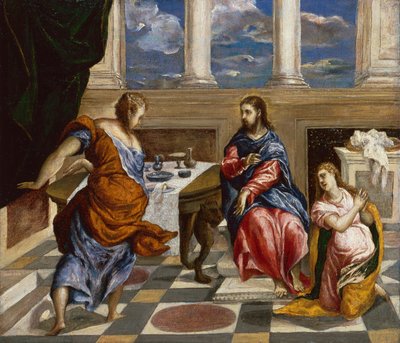 Cristo na casa de Marta e Maria de El Greco