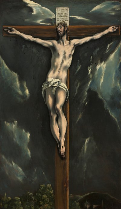 Cristo na Cruz, c.1600-10 (óleo sobre tela) de El Greco