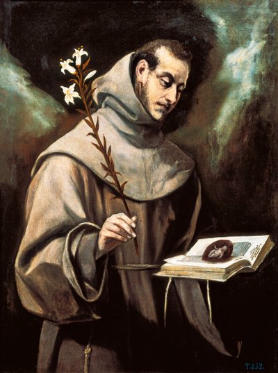 Retrato de Santo Antônio de Pádua de El Greco