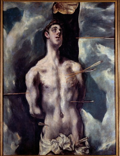 Pintura de São Sebastião por Domenikos Theotokopoulos Dit El Greco (1540-1614) de El Greco