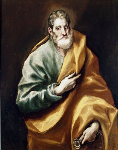 O Apotre Saint Peter. Pintura de Domenikos Theotokopoulos dit El Greco (1540-1614) de El Greco
