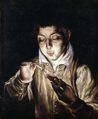 Um menino acendendo uma vela, de El Greco