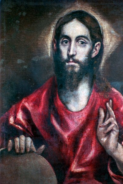 Bênção de Cristo O Salvador do Mundo, século XVII de El Greco