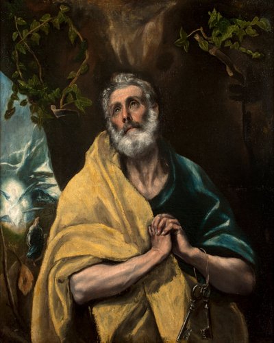 Espanhol: Las lágrimas San Pedro o San Pedro en lágrimas Saint Peter in Tears de El Greco