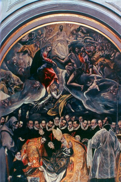 O detalhe do enterro do conde Orgaz, 1586-1588 de El Greco