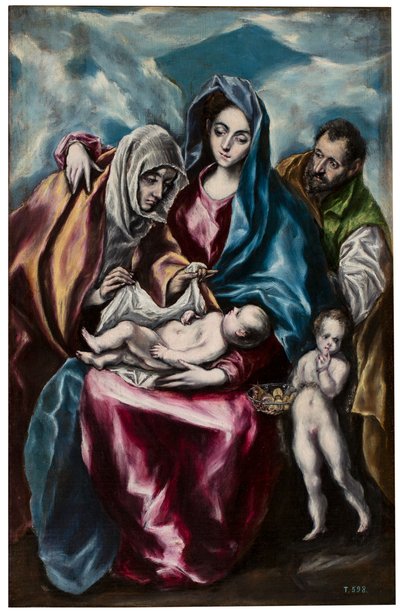 A Sagrada Família com Santa Ana e São João de El Greco