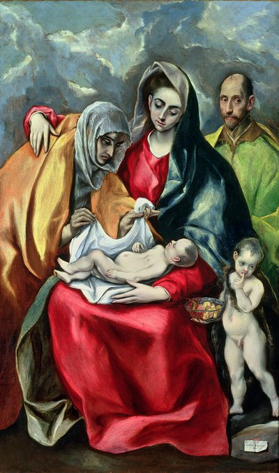 A Sagrada Família com St.Elizabeth, 1580-85 de El Greco