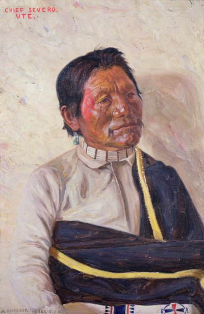 Chefe Severo (óleo sobre tela) de Elbridge Ayer Burbank