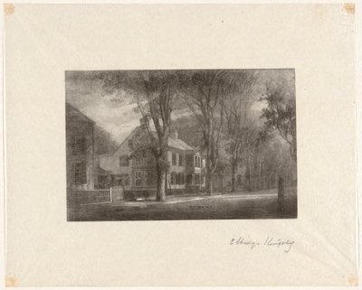 Sem título [Casa em uma rua arborizada] de Elbridge Kingsley
