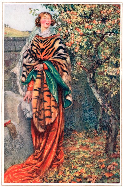 No qual o Rei tinha olhado para ela em branco e passado, ilustração de "Idylls of the King" de Alfred Tennyson (1809-92), publicada por Hodder & Stoughton de Eleanor Fortescue Brickdale