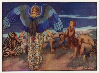 Carols: While Shepherds Watched (lito colorido) de Eleanor Fortescue Brickdale