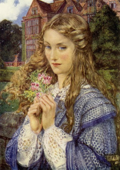 Evelyn Hope (lito colorido) de Eleanor Fortescue Brickdale