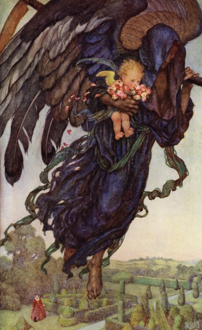 Junte os botões de rosa enquanto pode, o Velho Tempo ainda está voando (lito colorido) de Eleanor Fortescue Brickdale