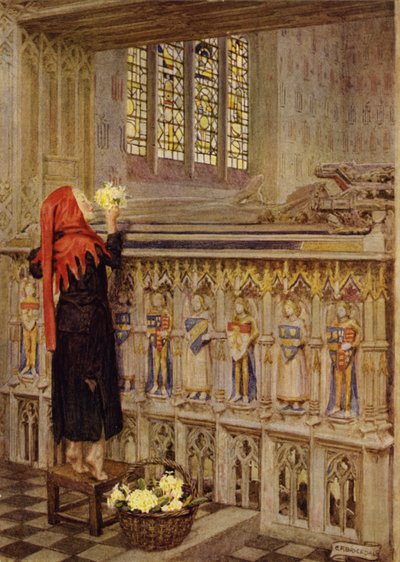 Apenas as acções dos justos, cheirar doce, e florescer na sua poeira (cor litho) de Eleanor Fortescue Brickdale