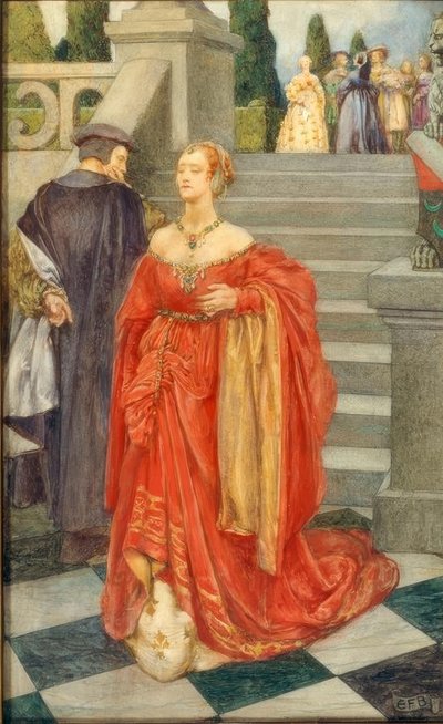 Mas quando o coração sofre um golpe, a dor passa tão cedo, de Eleanor Fortescue Brickdale