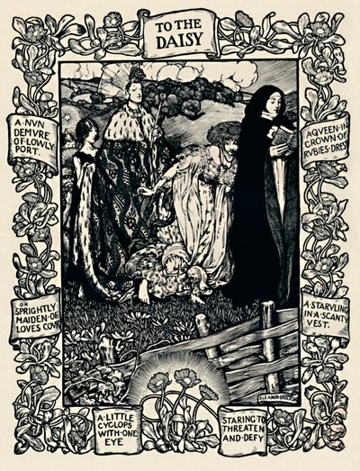 Ilustração para o poema de Wordsworths para a margarida, nº 2, 1923 de Eleanor Fortescue Brickdale
