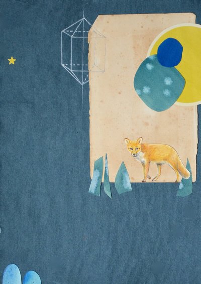 Caçador. 2016 (aguarela e lápis sobre papel com técnica mista) de Eleanor Grafton