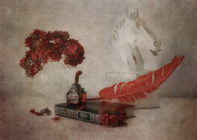 Natureza morta literária vintage de Elena Arjona