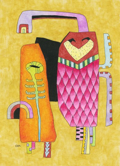 Figuras abstratas caprichosas de Elena Khomutova-Miller