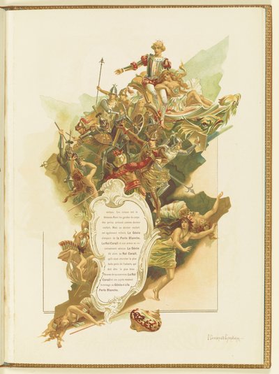 Programa para o balé La Perle de Marius Petipa e Riccardo Drigo, 1896. de Elena Petrovna Samokish Sudkovskaya