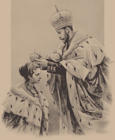 A Coroação da Imperatriz Alexandra Fyorodovna, 1899 de Elena Petrovna Samokish Sudkovskaya
