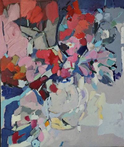 Bouquet abstrato vibrante de Elena Shraibman