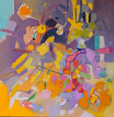 Flores abstratas vibrantes de Elena Shraibman