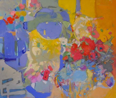 Abstrato floral vibrante de Elena Shraibman