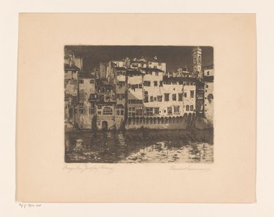 Borgo San Jacopo (Firenze) (título original no objeto) de Elena Wissmann (signed by artist)