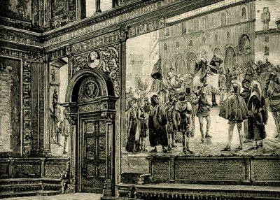 Os frescos da Sala Grande do Palácio dos Barnabitas, de Elia Bonci (1866-1953), Macerata, Marche, Itália de Elia Bonci